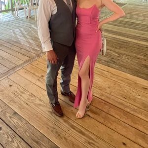 Superdown Ryleigh Strapless Maxi Dress in Pink